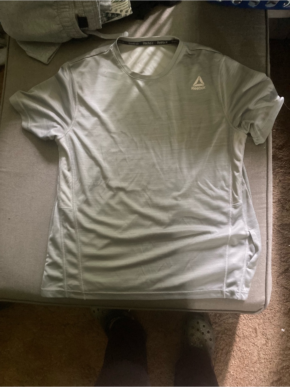 Reebok Men’s Light Gray Athletic Crew Tee